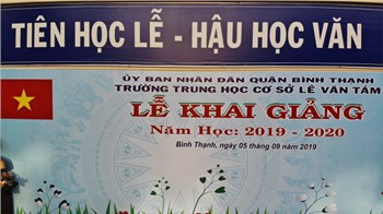Trường THCS Lê Văn Tám  Những hình ảnh đẹp Lễ Khai giảng Năm học 2019 - 2020 